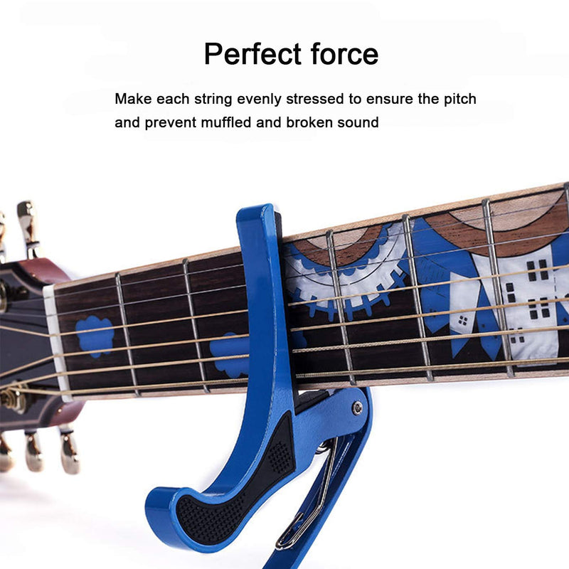 Dreokee Guitar Capo, Capo for Acoustic Guitar Electric Guitar Ukulele Capo (Blue) blue
