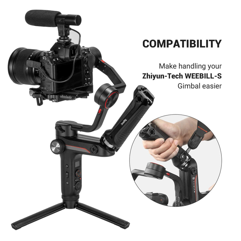 SmallRig Handle Grip Handgrip for Zhiyun-Tech WEEBILL-S Gimbal with Cold Shoe Mount Built-in Wrench, Multiple Threaded Holes - BSS2636