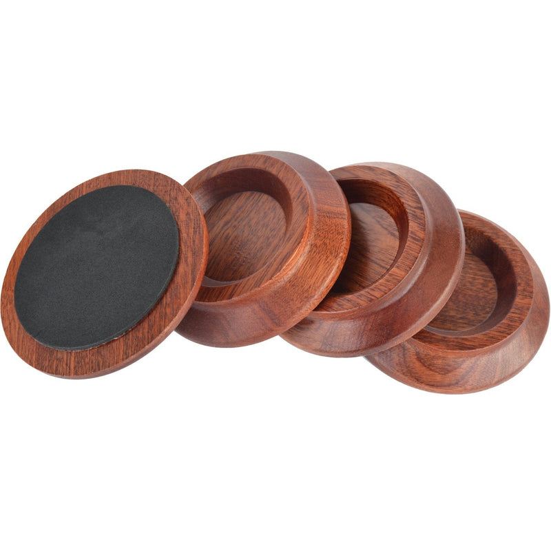 Upright Piano Caster Cups,Solid Wood Furniture,Piano Caster Cups - Non-Slip & Anti-Noise Foam (Sapele wood) Sapele wood