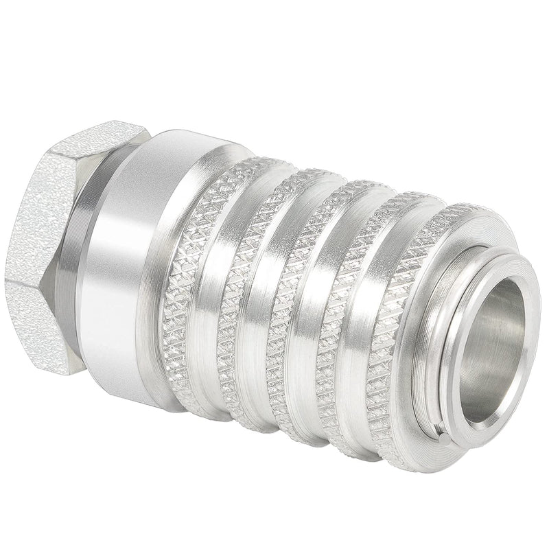 [AUSTRALIA] - PD222 Series PD Steel Test Port and Diagnostic Equipment Quick Coupler with Female Pipe Thread, 1/8" Body Size, 1/8"-27 NPTF Thread Size, 1.67" Length 