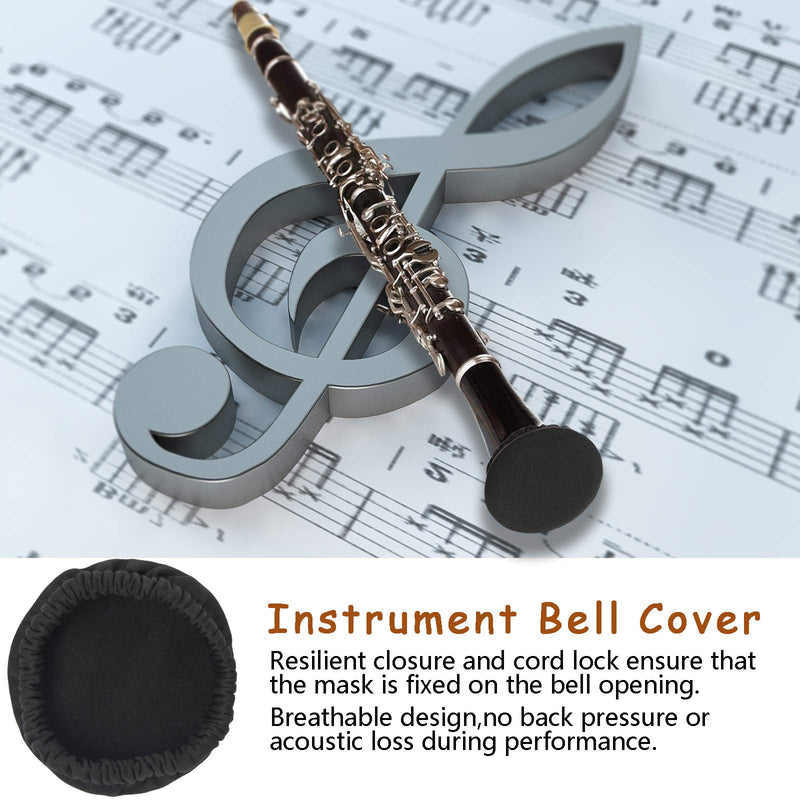 Instrument Bell Covers for Saxophones/Clarinet 3 Inches Black (2PCS)