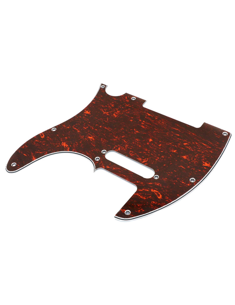 Metallor Electric Guitar Pickguard Scratch Plate 3 Ply Single Coil Compatible with Tele Telecaster Style Electric Guitar Parts Replacement. (Red Tortoise) Red Tortoise