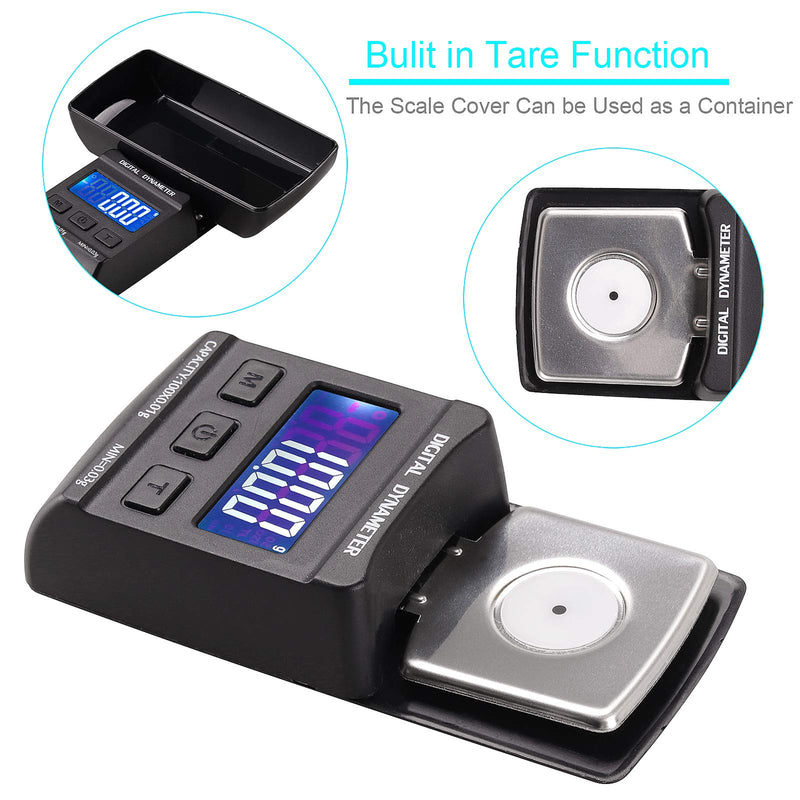 [AUSTRALIA] - Kinstecks [New Version] 100g/0.01g Digital Turntable Stylus Force Scale LP Stylus Gauge Blue LCD Backlight Digital Scale with 10g Calibration Weight for Tonearm Phono Cartridge-Black Black 