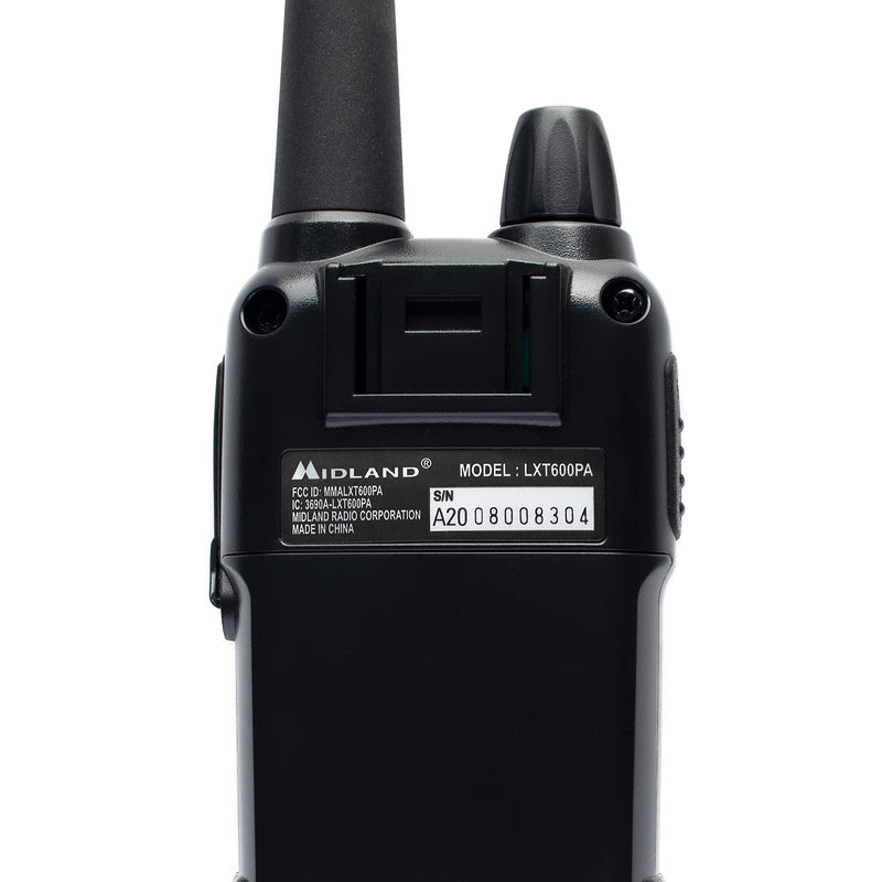 Midland - LXT600VP3, 36 Channel FRS Two-Way Radio - Up to 30 Mile Range Walkie Talkie, 121 Privacy Codes, NOAA Weather Scan + Alert (Pair Pack) (Black) Pair Pack - Black