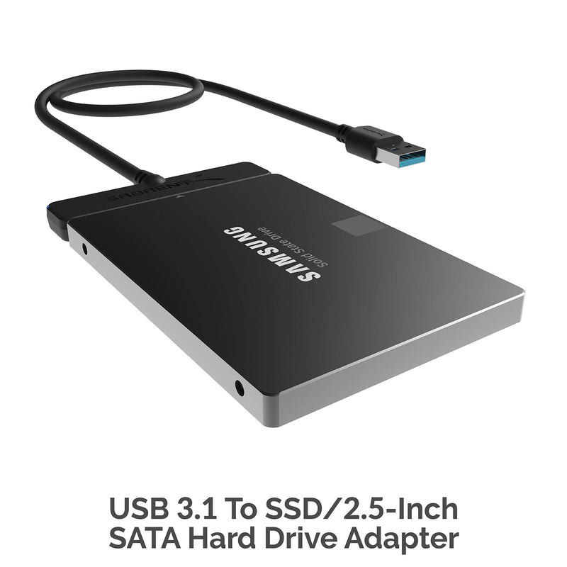 [AUSTRALIA] - SABRENT USB 3.1 (Type-A) to SSD / 2.5-Inch SATA Hard Drive Adapter [Optimized for SSD, Support UASP SATA III] (EC-SS31) USB 3.0 