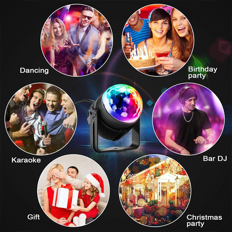 [AUSTRALIA] - Party Lights Disco Ball Disco Lights, TONGK 7 Colors Dj Lighting Led Strobe Light Sound Activated Stage Lights Effect Dj Equipment With Remote Control with Kids Festival Birthday Xmas Wedding Bar Club 