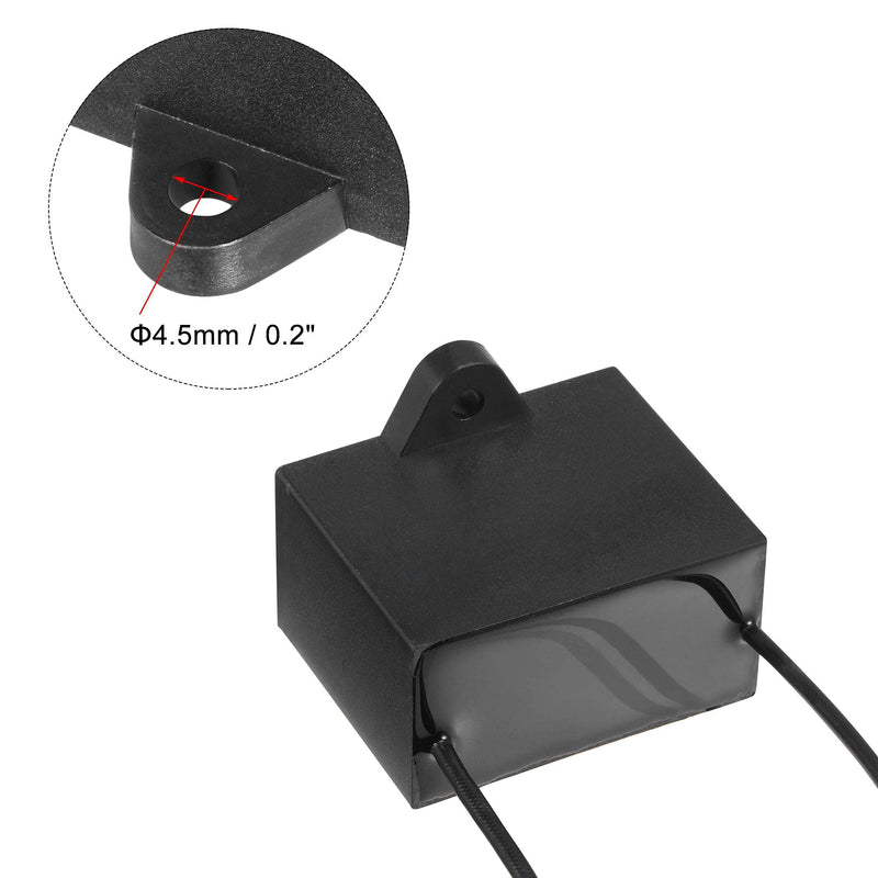 uxcell Ceiling Fan Capacitor CBB61 22uF 250V AC 2 Wires Metallized Polypropylene Film Capacitor 48x38x26mm for Electric Fan Pump Motor Generator 2Pcs