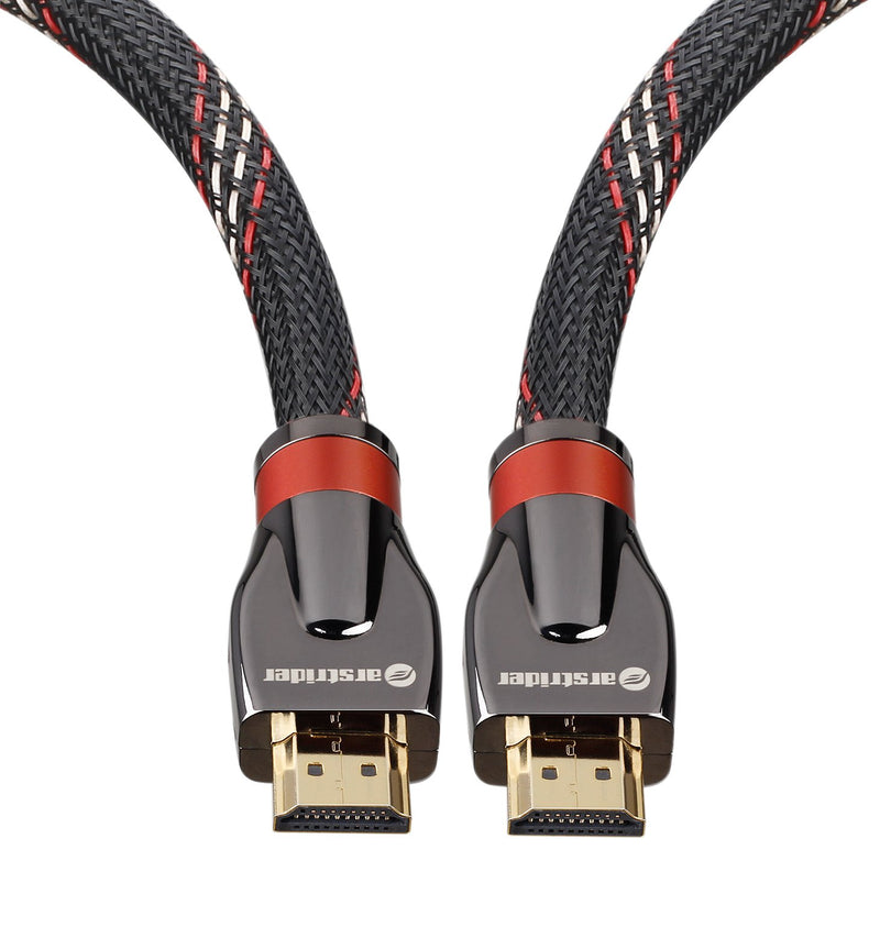 4K HDMI Cable/HDMI Cord 15ft - Ultra HD 4K Ready HDMI 2.0 (4K@60Hz 4:4:4) - High Speed 18Gbps - 26AWG Braided Cord-Ethernet/3D/ARC/CEC/HDCP 2.2/CL3 by Farstrider 15 Feet Red