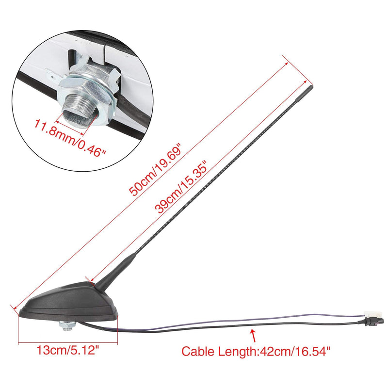X AUTOHAUX Car Power Antenna Radio AM FM Signal Antenna Mast Roof Mounted Aerial Replace A9068200475 for Benz Sprinter 06-14 Black
