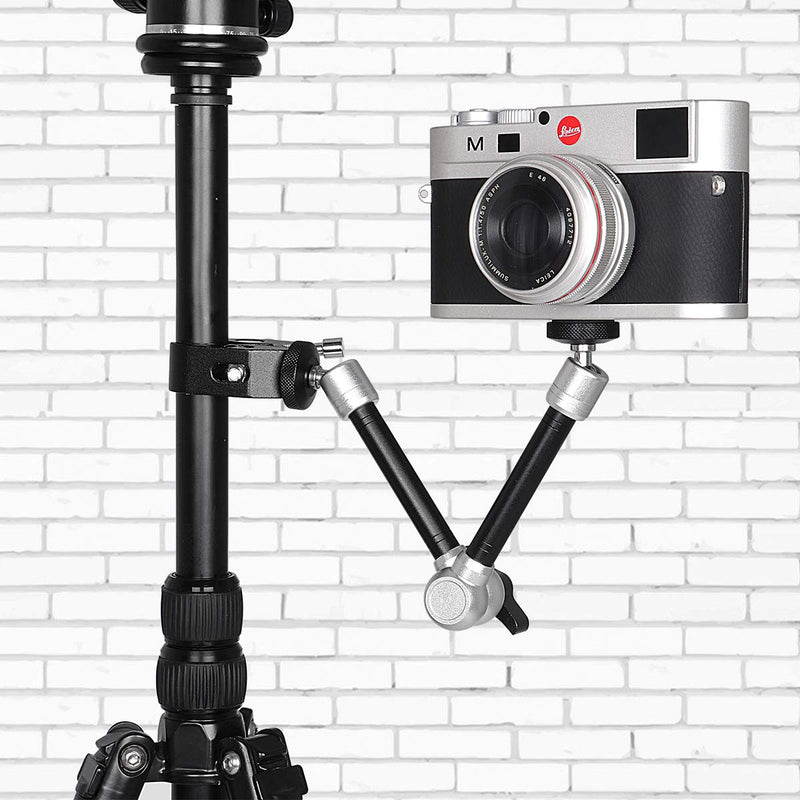 11" Adjustable Heavy Duty Robust Articulating Friction Magic Arm w/ Clamp Mounts for DSLR Mirrorless Time Lapse Action Camera Camcorder Cell Phone GoPro iPhone Monitor Video Light Vlog Rig Holder