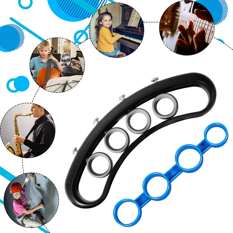 2 Pieces Guitar Finger Expander Beginner Finger Stretcher Trainers Multifunctional Finger Expansion, Portable Plastic Musical Instrument Accessories for Guitar Bass Ukulele Piano Saxophone Beginner