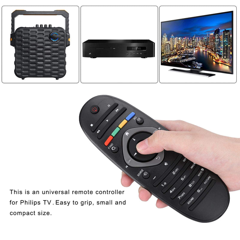 Richer-R Remote Control, Replacement TV Remote Control Universal Controller for Philips TV with Dedicated Menu Navigation Keys