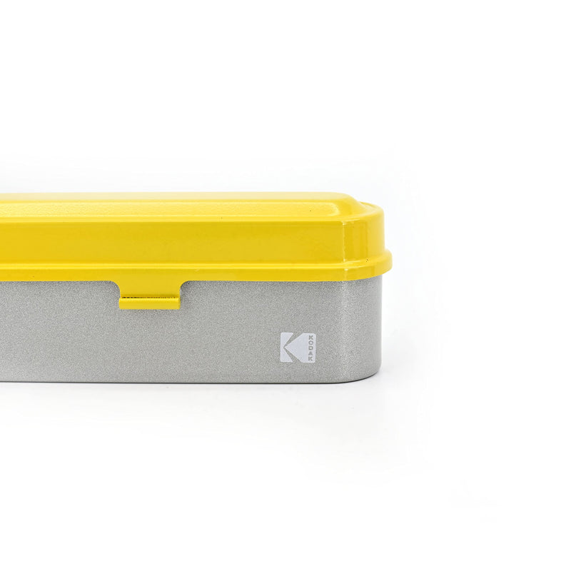 KODAK Film Case - for 5 Rolls of 35mm Films - Compact, Retro Steel Case to Sort and Safeguard Film Rolls (Yellow) (Film is not Included) Yellow