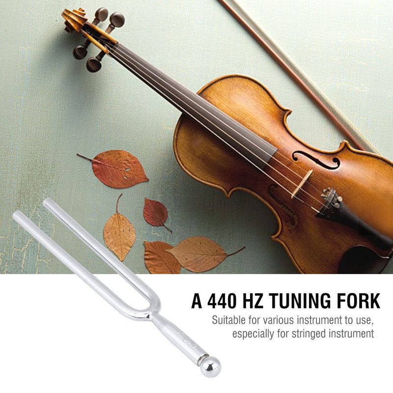 Yosoo Health Gear Tuner Instrument, 440Hz Tuning Fork Standard A 440Hz Violin Guitar Tuning Fork with Soft Shell Case