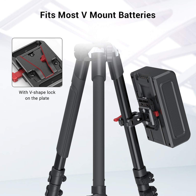 SMALLRIG Mini V-Lock Mount Battery Plate with Crab-Shaped Clamp - 2989