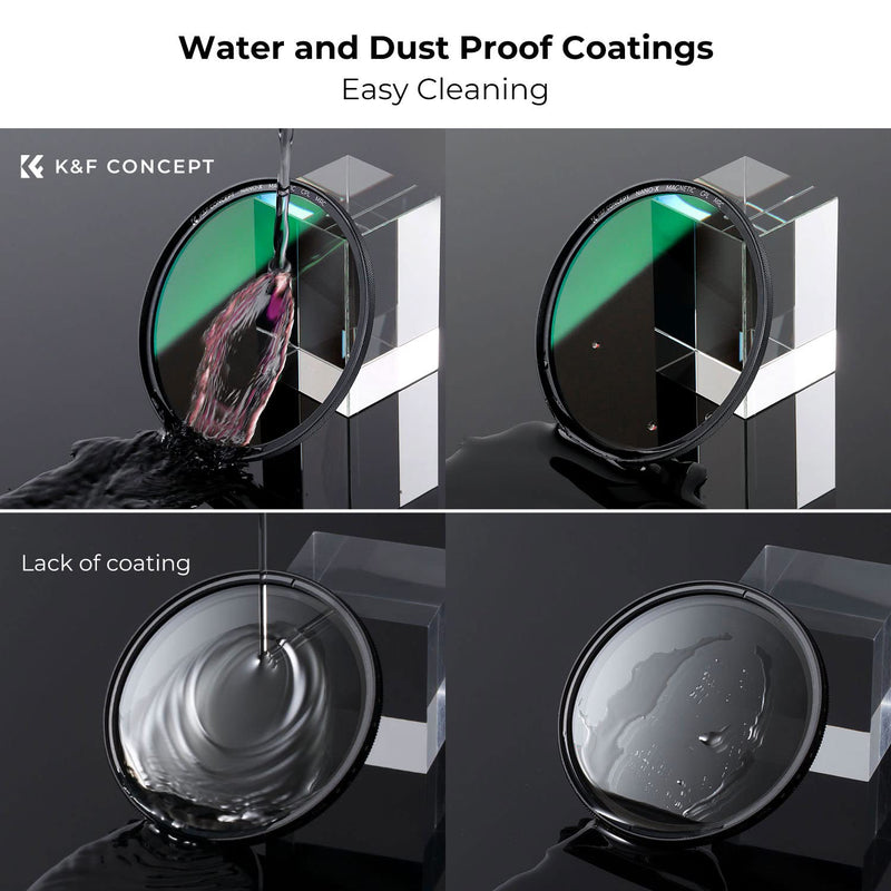 K&F Concept Magnetic 72mm Polarizing Filter+ Magnetic Basic Ring Kit Waterproof Scratch Resistant Circular Polarizer Filter with 28 Multi-Coatings for Camera Lens (Nano-X Series)
