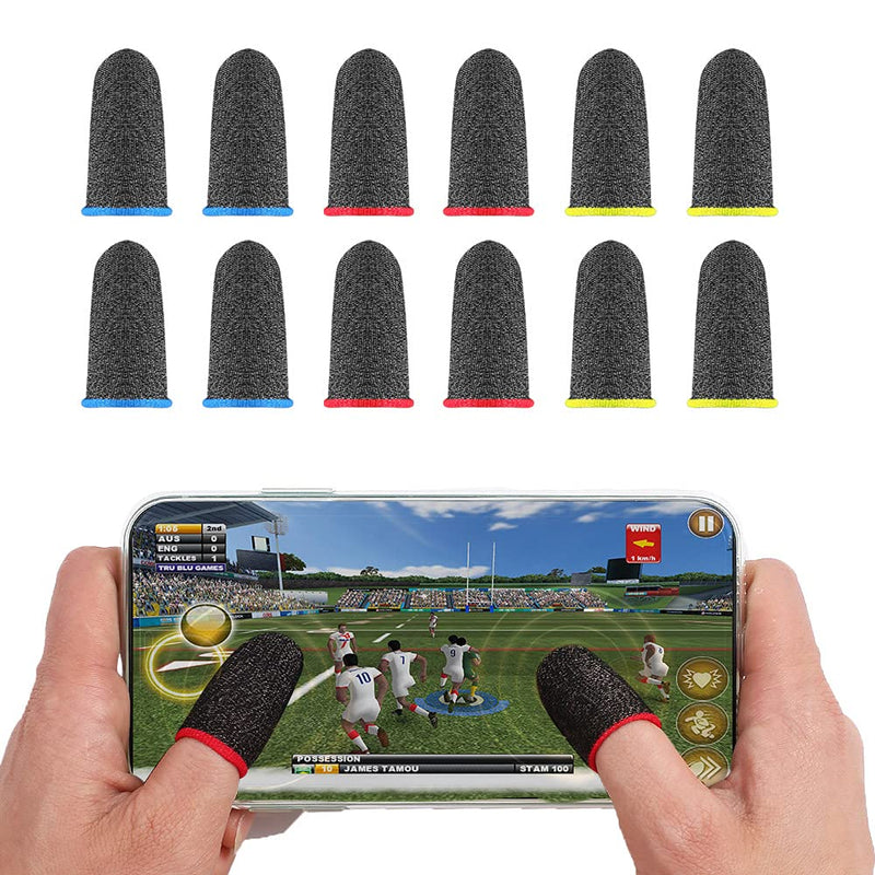 ZEPOHCK Game Finger Sleeve, Mobile Game Controllers Finger Cover, Breathable Anti-Sweat Soft Touch Screen Finger Sleeve Sensitive Shoot and Aim for Rules of Survival/Knives Out for Android & iOS