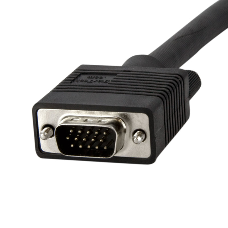 StarTech.com 6 ft Coax High Resolution 90° Down Angled VGA Monitor Cable - HD15 M/M (MXT101MMHD6) 6 feet Downward