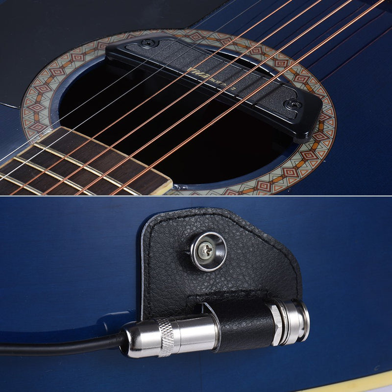 ammoon Passive Magnetic Soundhole Pickup Pick-up for Folk Guitar (Dual Coil)