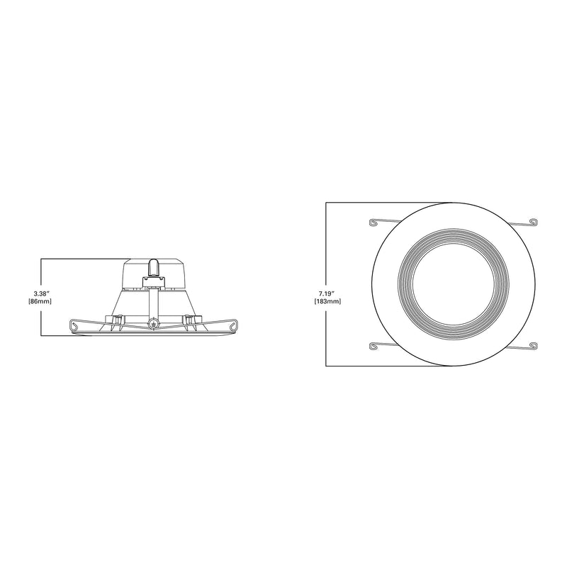 HALO LT560WH6950 5" and 6" White 90CRI, 5000K, Integrated LED Recessed Retrofit Baffle Trim LED Module, White White 5000k 5 Inch and 6 Inch