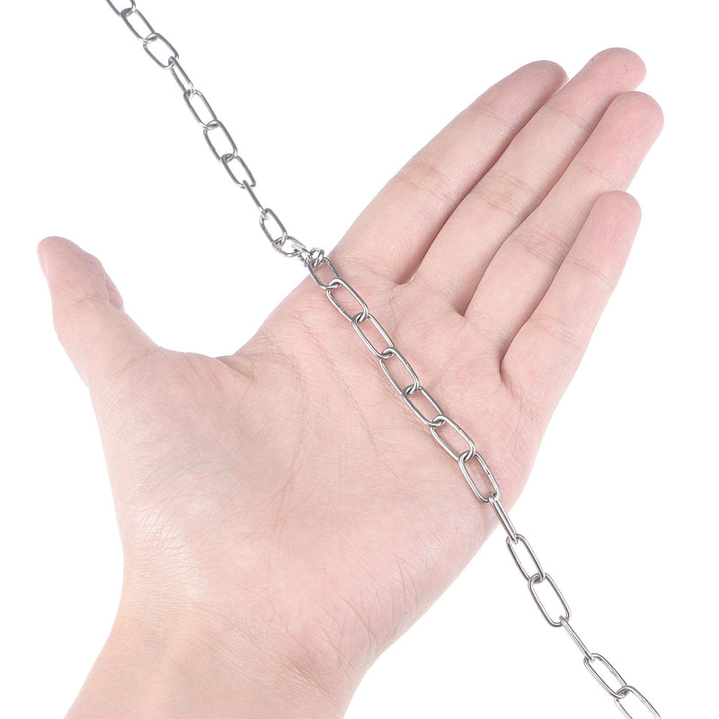 uxcell Proof Coil Chain 6 Meter 1.2mm Thick 17Lbs Load Capacity, Zinc Plated 304 Stainless Steel for Clothes Hanging Guardrail