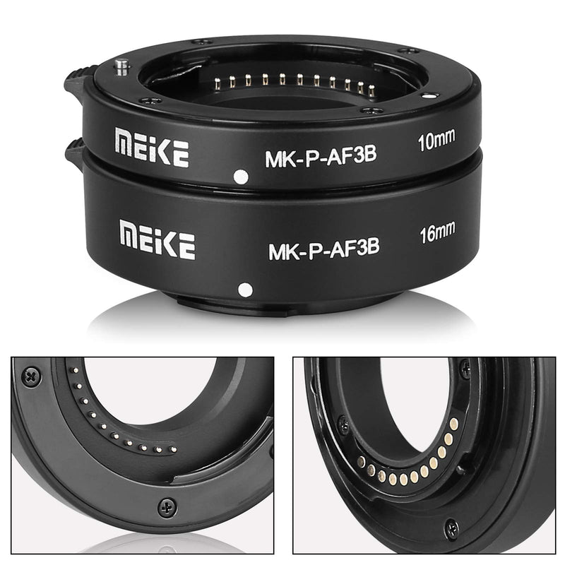 Meike Auto Focus Plastic Macro Extension Tube Ring AF for Panasonic Olympus M43 Mount Cameras G2 G3 GH4 GH5 GF2 GF5 GX1 EP1 EP2