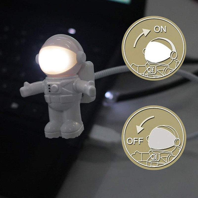 Soondar Hot Sale Brand New Creative Spaceman Astronaut LED Flexible USB Light for Laptop PC Notebook