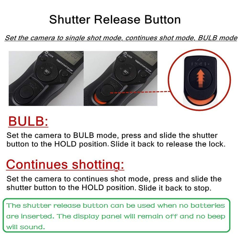 PHOLSY O6 Timer Remote Cable Control with Intervalometer for Olympus E-M1, E-M5 II, E-M10 II, Pen-F, E-PL8, E-PL7, E-PL6, E-PL5, E-PL3, E-PL2, E-P5, E600, E620, 590UZ, 810UZ, Replaces Olympus RM-UC1 O6 for Olympus