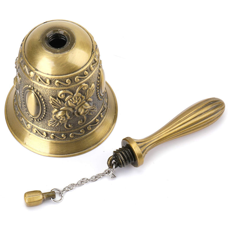 Suwimut 2 Pack Hand Bell, Multi-Purpose Brass Service Call Bell for Wedding Decoration, School, Church, Classroom, Bar, Alarm and Home Decoration