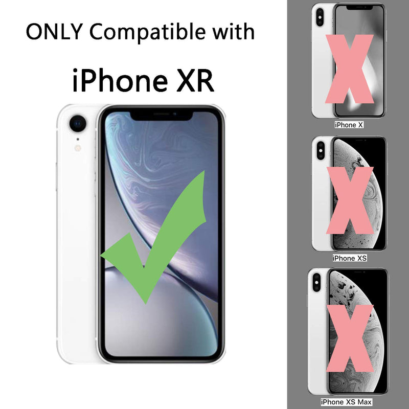 TENOC Phone Case for Apple iPhone XR Case, Clear Back Cover Bumper Case Compatible for iPhone XR 6.1-Inch, Black