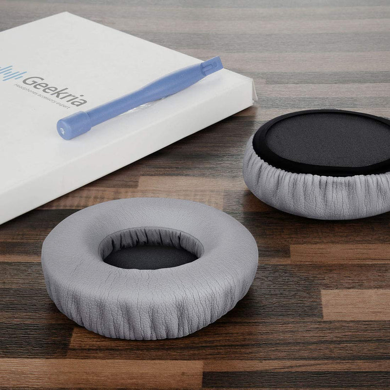 [AUSTRALIA] - Geekria QuickFit Replacement Ear Pads for Monster DNA On-Ear Headphones Earpads, Headset Ear Cushion Repair Parts (Grey) Grey 