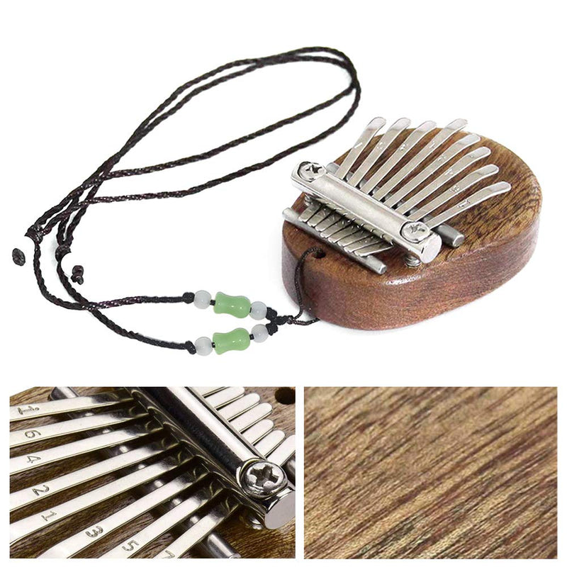 Kalimba Thumb Piano 8 Keys Portable Mini Wooden Finger Mbira with Lanyard Special Gifts for Kids and Adults Beginners