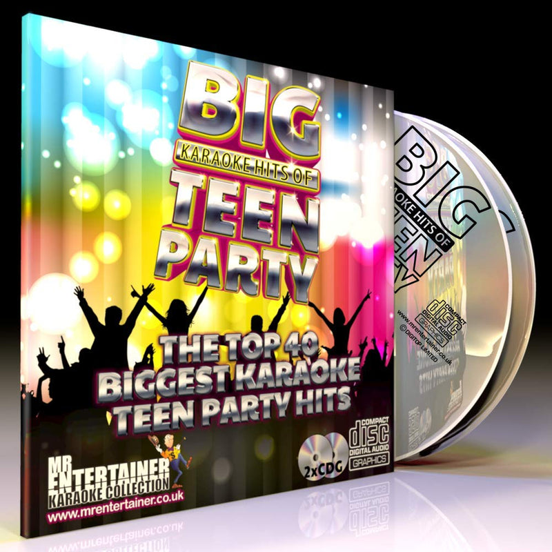 Mr Entertainer Big Karaoke Hits of Teen Party - Double CD+G (CDG) Pack. 40 Greatest Teenager Party Songs