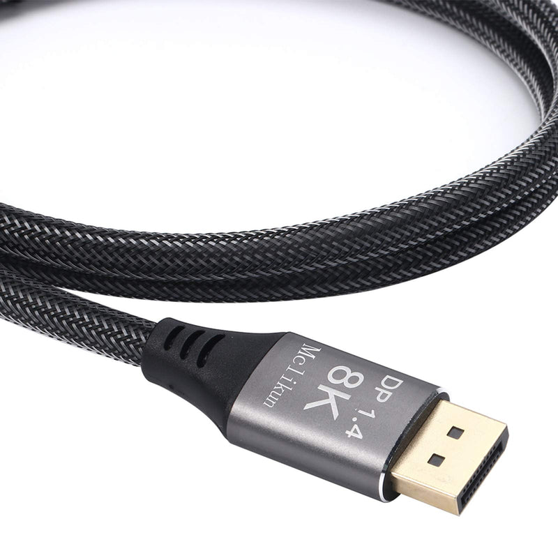 8K DisplayPort Cable Ultra HD 8K 4K Copper Cord DP 1.4 HBR3 8K@60Hz 4K@144Hz 1080P@240Hz High Speed 32.4Gbps HDCP 3D Slim and Flexible Cable (1m 3.3ft) 1m 3.3ft