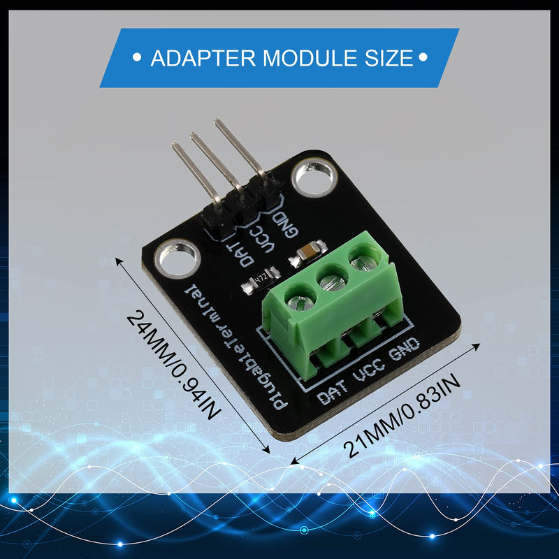 [AUSTRALIA] - 4 Sets DS18B20 Temperature Sensor Module Kit with 1 m/ 3.2 Ft Waterproof Digital Stainless Steel Probe -55 to +125 Degrees Celsius, Compatible with Raspberry Pi 