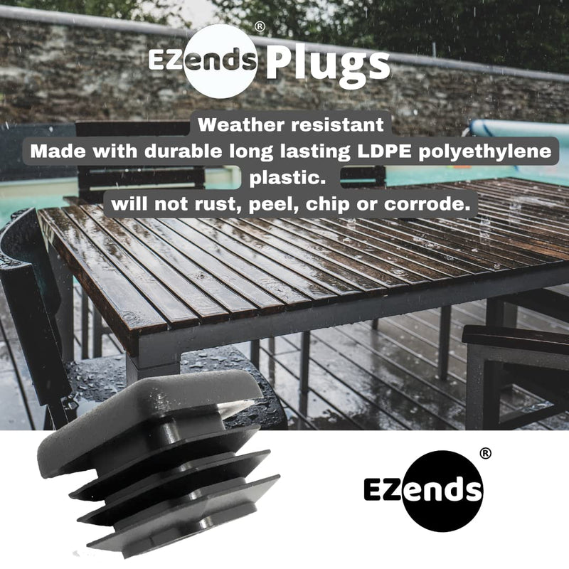 3/4 Inch Square Tubing End Cap 100PK (14-20 Gauge Wall Tubing) Plastic Plugs/Square End Caps/Plastic End Caps/Square Plug/Square Plastic Plug/ by EZENDS … (100) 100 14/20 Gauge