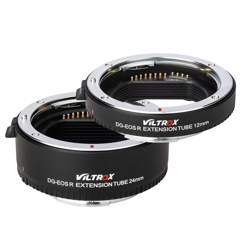 VILTROX DG-EOS R Metal Mount Auto Focus AF Macro Extension Tube Adapter Ring(12mm+24mm) for Canon EOS R/EOS RP Lens and Camera Body