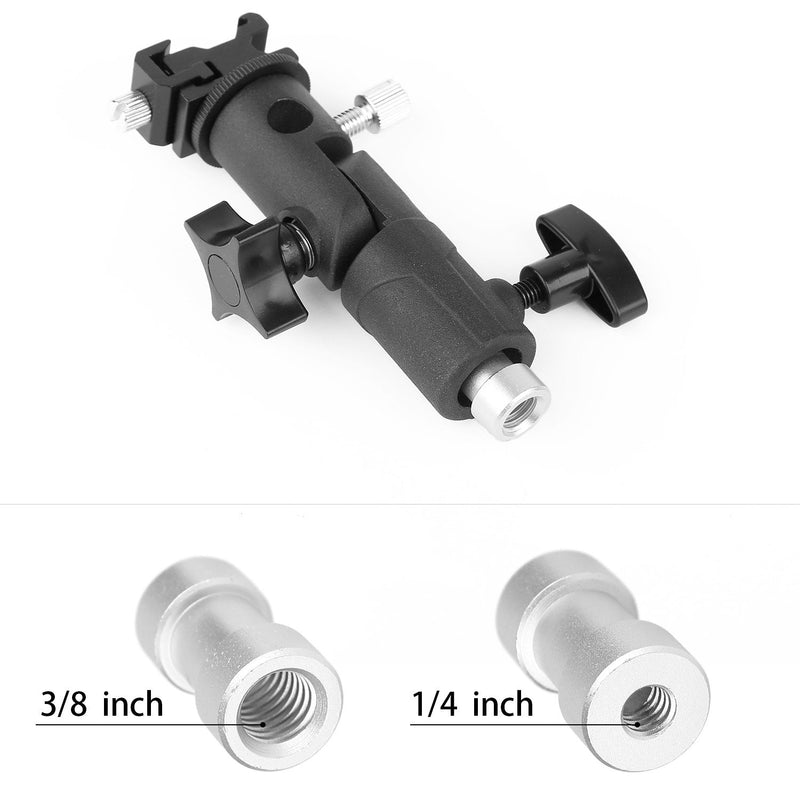 Camera Flash Speedlite Mount, ChromLives Professional Swivel Stand Light Bracket, Umbrella Bracket Shoe Holder E Type Compatible with Canon Nikon Pentax Olympus Nissin Metz, Other Speedlite Flashes flash stand