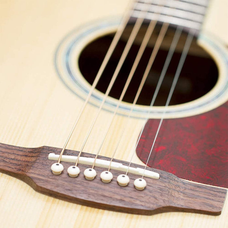 [AUSTRALIA] - Blisstime 6 String Acoustic Guitar Bone Bridge Saddle and Nut Made of Real Bone for Acoustic Folk Guitar 