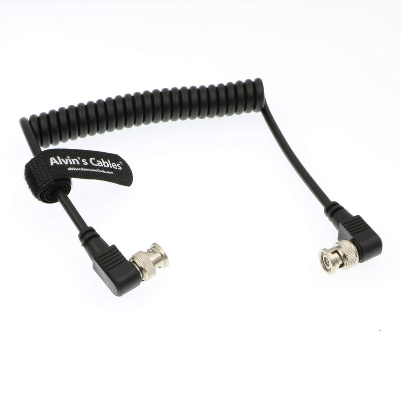 Alvin's Cables HD SDI Coiled Cable Right Angle BNC to Right Angle BNC Right to Right Coiled Cable