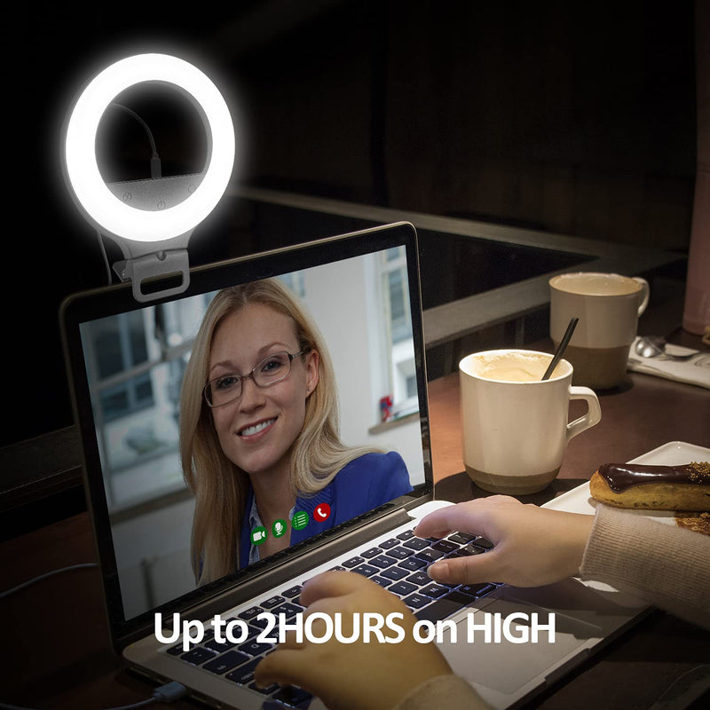 [AUSTRALIA] - XINBAOHONG Video Conference Lighting Kit, Ring Light for Monitor Clip On Remote Working Distance Learning Zoom Call Lighting Self Broadcasting and Live Streaming Computer Laptop Video Conferencing 