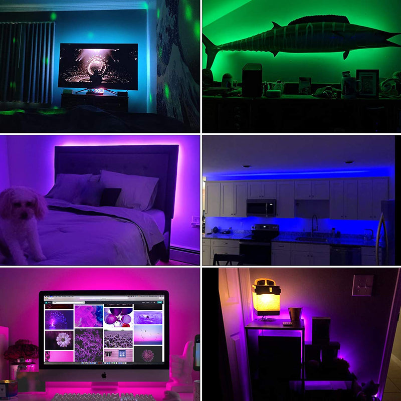 STVONO 6.56ft TV Backlight Kit, TV Bias Lighting for 40-50 inch TV, TV Led Backlight, RGB Color LED Strip Lights with Remote(RF Remote) for Room Decor