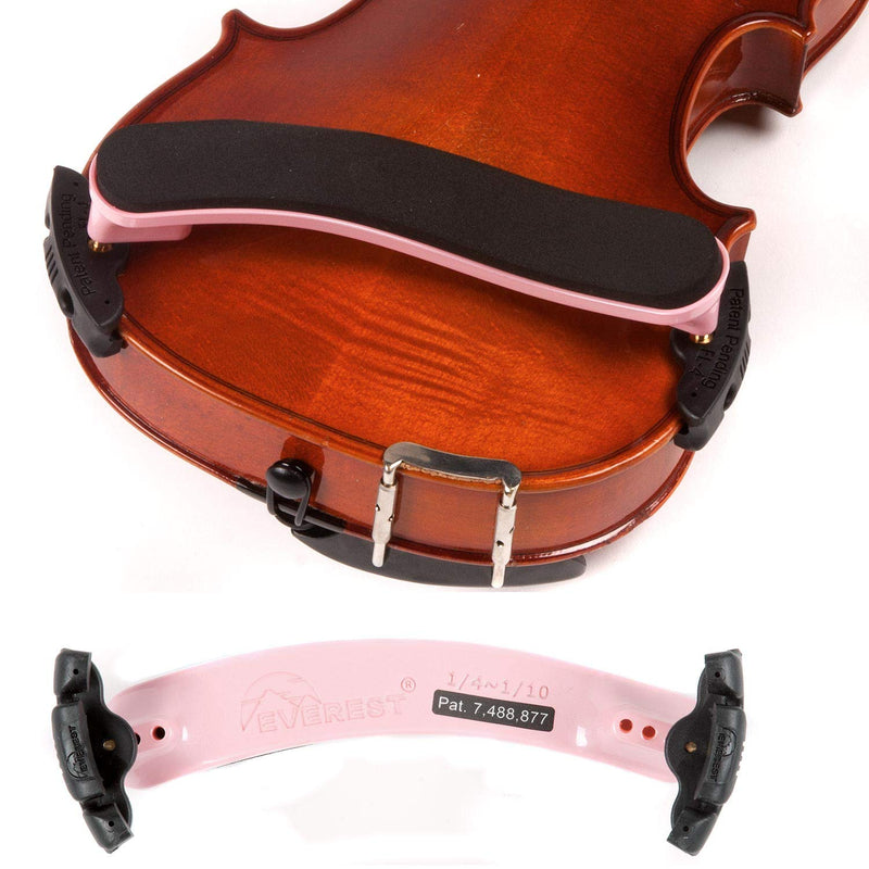 Everest Light Pink Spring Collection Adjustable Violin Shoulder Rest 1/4-1/10 Size