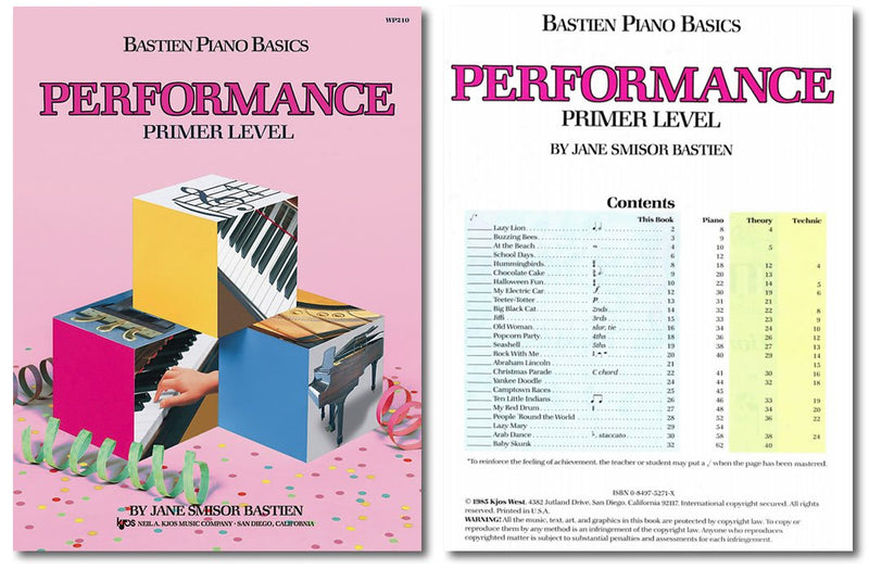 Bastien Piano Basics Primer Level Learning Set By Bastien - Lesson, Theory, Performance, Technique & Artistry Books & Juliet Music Piano Keys 88/61/54/49 Full Set Removable Sticker