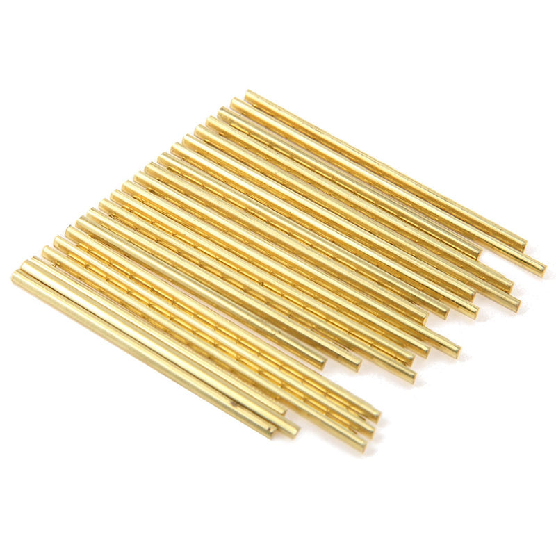 Lerodite 20pcs Guitar Frets, 2.0mm Copper Guitar Fret Wires for Acoustic Guitar (Golden) Golden