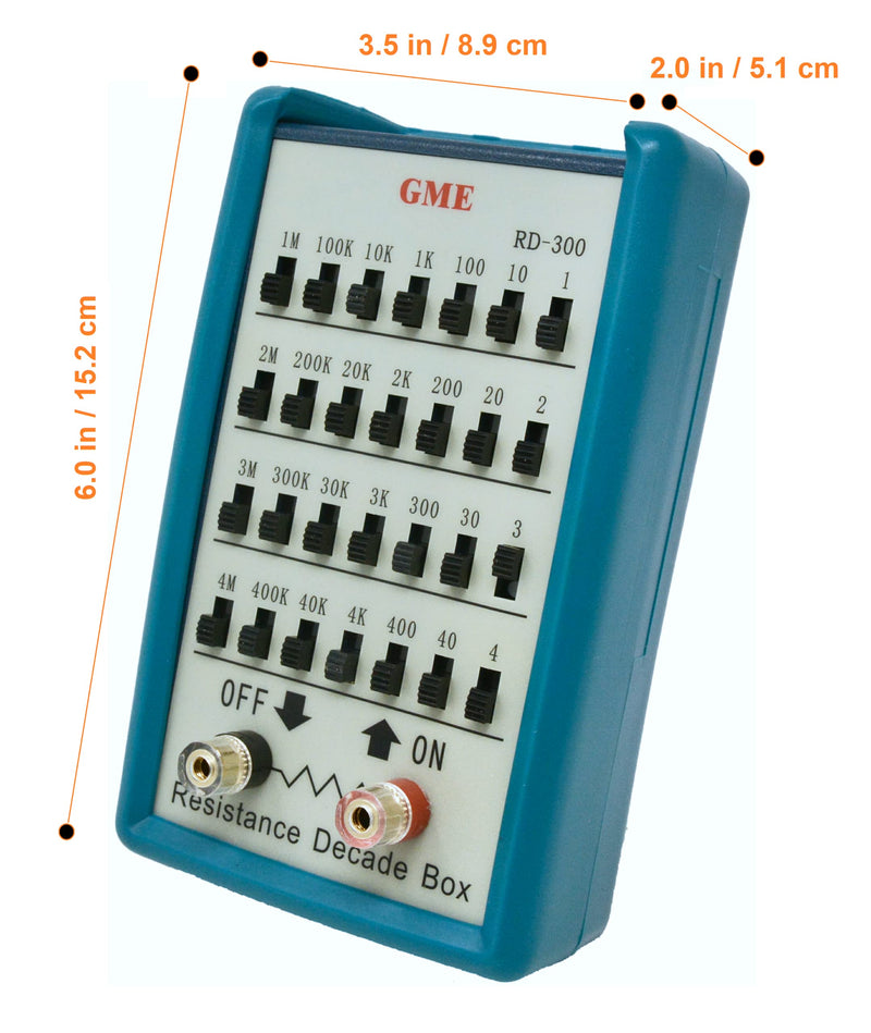 [AUSTRALIA] - GME RD-300 Resistance Substitution Decade Box, 7 Decades Range, 1Ω to 11MΩ, 1% Accuracy, 1-Watt Rated resistors, Designed in The USA 