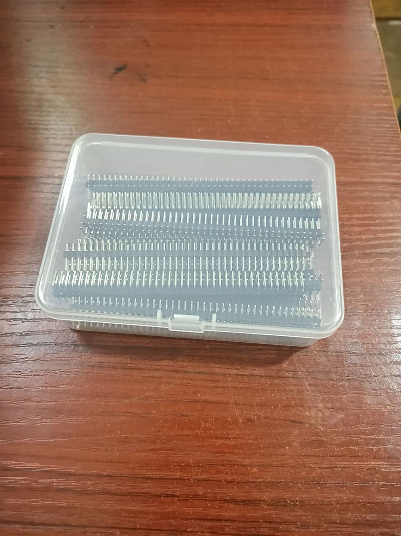 LUOYIMAO 40Pin 2.54mm Dual Row Right Angle PCB Male Pin Header Strip 20PCS +Plastic Box(W2-40pin)