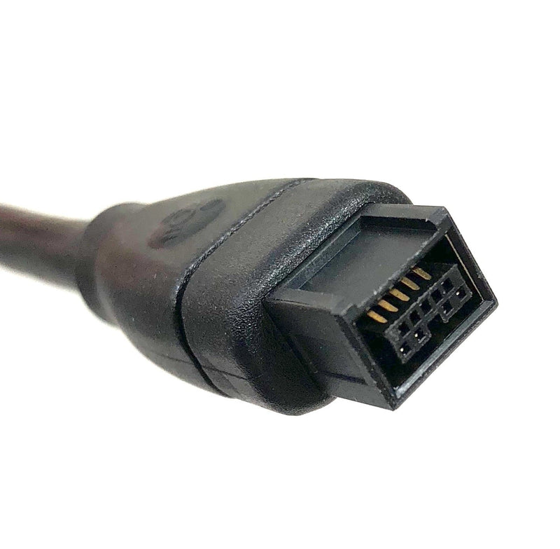 Micro Connectors, Inc. 6 feet Firewire Cable 1394B 9 Pin to 6 Pin (E07-238) 6 ft Firewire IEEE (9 Pin-M to 6 Pin-M) Black