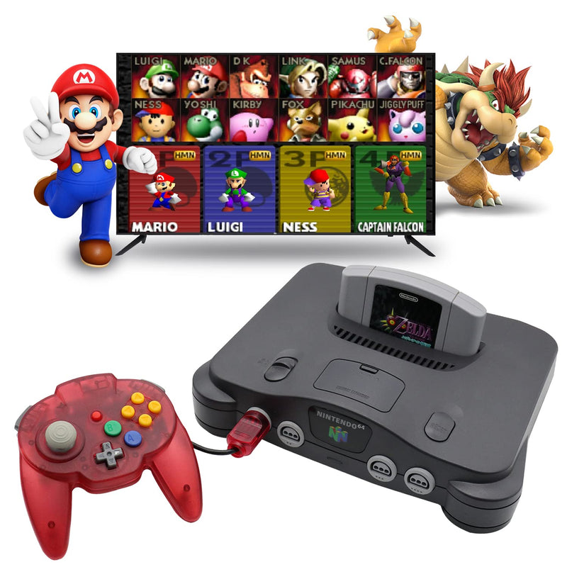 [AUSTRALIA] - Intec Gaming Warrior 64 Wired Controller for Original Nintendo 64 N64 Console (Red) Red 