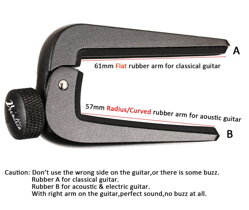 [AUSTRALIA] - WINGO Wide Guitar Capo Fit for 6 and 12 String Acoustic Classical Electric Guitar,Bass,Mandolin,Banjos,Ukulele All Types String Instrument, Black Black Universal Capo 